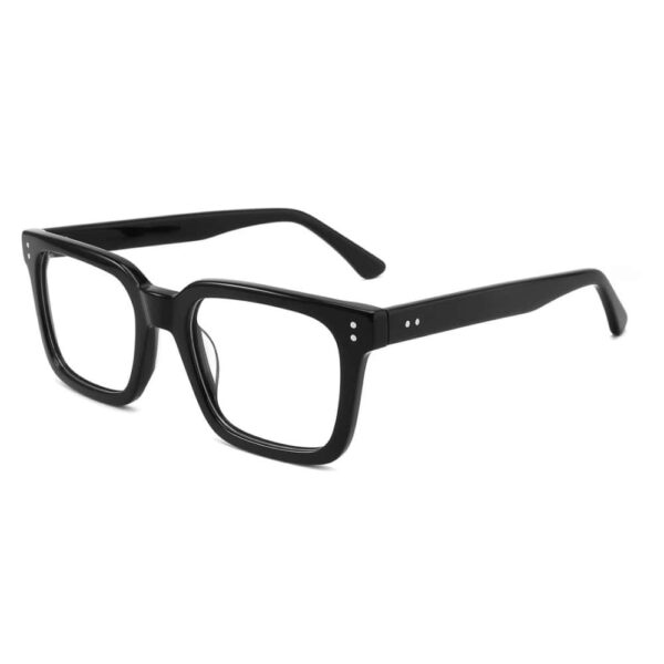 Black Galu Frames - Bold Square Eyeglasses with Perfect Edges | Unisex Designer Eyewear