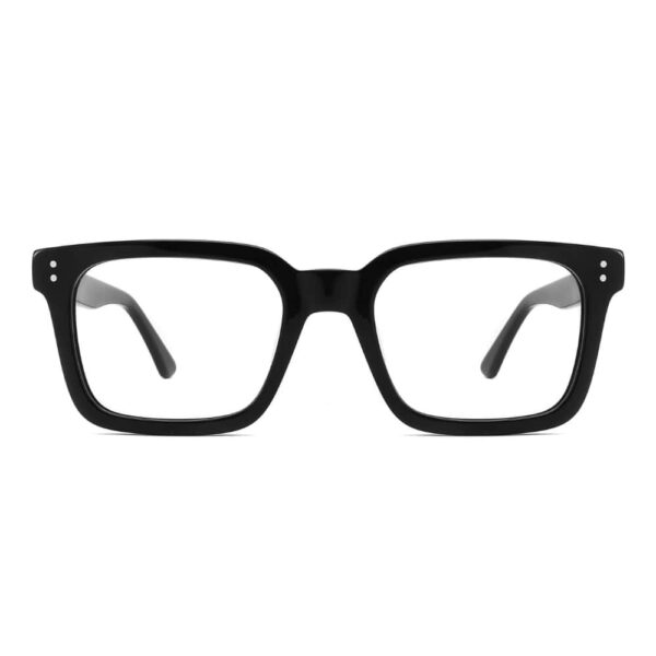 Black Galu Frames - Bold Square Eyeglasses with Perfect Edges | Unisex Designer Eyewear