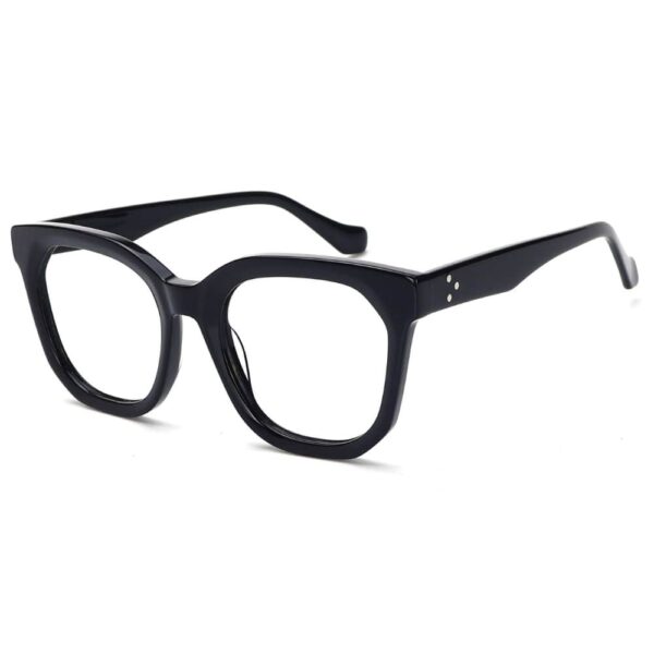 Black Kaya Frames - Bold Square Eyeglasses