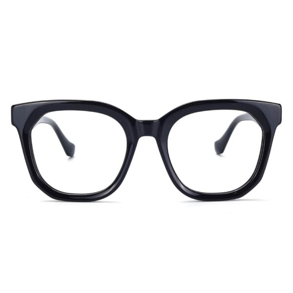 Black Kaya Frames - Bold Square Eyeglasses